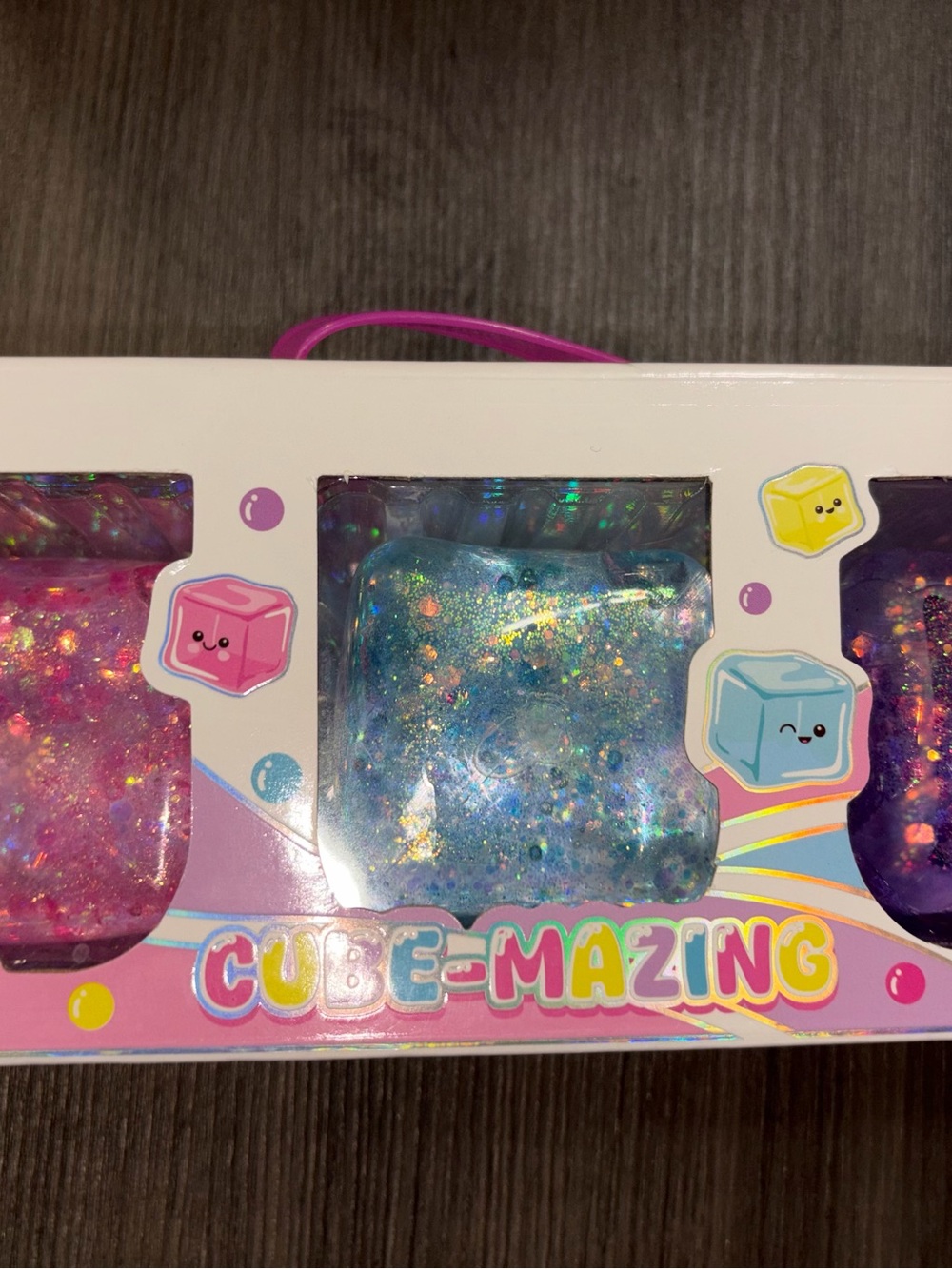 Kids Glitter Squishy Toy - Blue